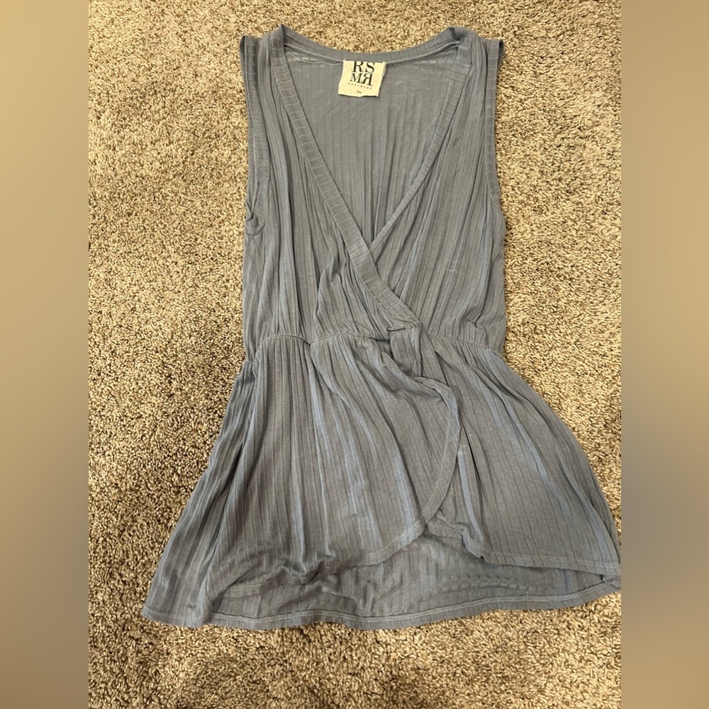 Blue, cross/shift tank top (size XS)